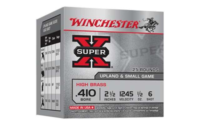 Winchester SUPER-X SHOTSHELL 410 Bore 1/2 oz 2.5" Centerfire Shotgun Ammunition, 500 Rounds