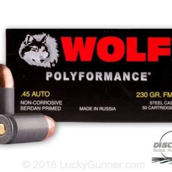 Wolf WPA - 45 ACP - 230 Grain FMJ- 500 Rounds
