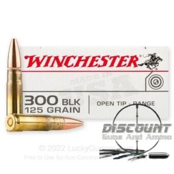 Winchester USA - 300 AAC Blackout - 125 Grain Open Tip - 500 Rounds