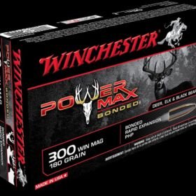 Winchester POWER MAX BONDED .300 Winchester Magnum 180 grain Bonded Rapid Expansion Protected Hollow Point - 500 Rounds