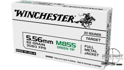 Winchester USA 5.56x45mm NATO 62 grain Green Tip (M855) 500 Rounds