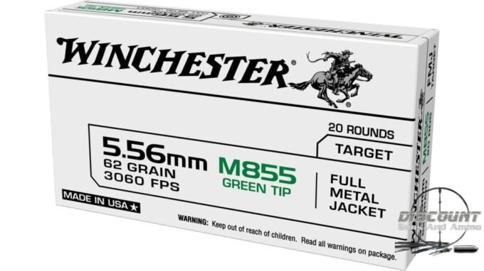 Winchester USA 5.56x45mm NATO 62 grain Green Tip (M855) 500 Rounds