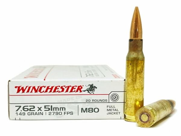 Winchester - 7.62x51 - 149 Grain FMJ M80 - 500 Rounds