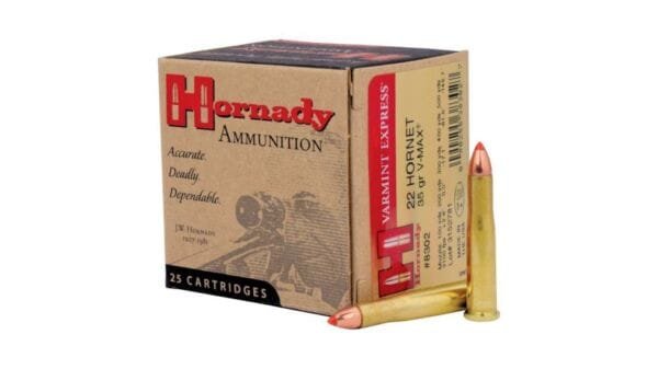 Hornady Varmint Express .22 Hornet 35 Grain V-MAX Centerfire Rifle Ammunition 8302, Rounds 500