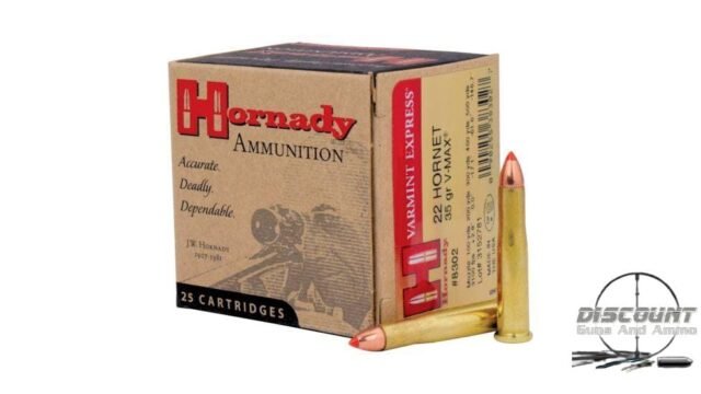 Hornady Varmint Express .22 Hornet 35 Grain V-MAX Centerfire Rifle Ammunition 8302, Rounds 500