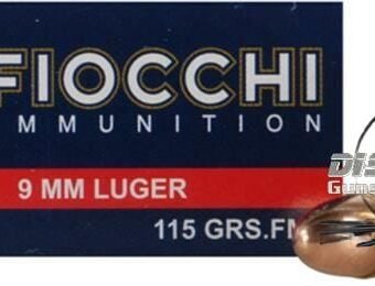 Fiocchi 9mm 115 Grain Full Metal Jacket 500 Rounds