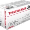 Winchester USA RIFLE .22-250 Remington 45 grain Jacketed Hollow Point Brass