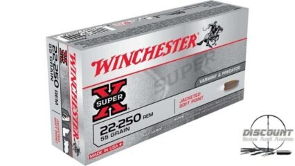 Winchester SUPER-X RIFLE .22-250 Remington 55 grain Jacketed Soft Point Centerfire Rifle Ammunition X222501