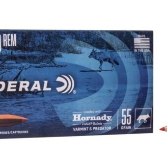 Federal Premium HORNADY V-MAX .22-250 Remington 55 grain Hornady V-Max Centerfire Rifle Ammunition V22250VM2