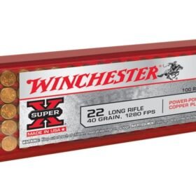 Winchester SUPER-X RIMFIRE .22 Long Rifle 40 grain Copper Plated Hollow Point Rimfire Ammunition X22LRPP1