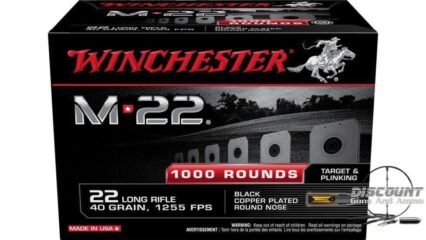Winchester M-22 .22 Long Rifle 40 grain Copper Plated Lead Round Nose Rimfire Ammunition S22LRT Caliber: .22 Long Rifle, 1000 Rounds