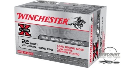 Winchester SUPER-X RIMFIRE .22 Short 29 grain Copper Plated Lead Round Nose