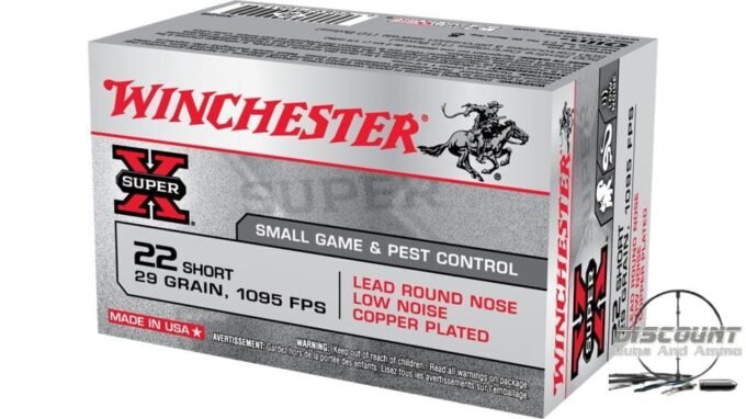 Winchester SUPER-X RIMFIRE .22 Short 29 grain Copper Plated Lead Round Nose
