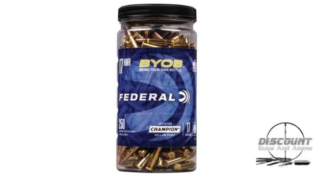 Federal Premium BYOB .17 Hornady Magnum Rimfire 17 grain Jacketed Hollow Point Rimfire Ammunition 770BTL250