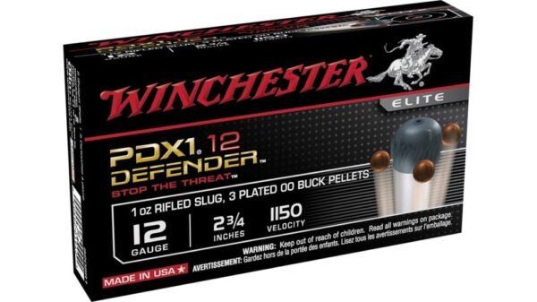 Winchester DEFENDER SHOTSHELL 12 Gauge 1 oz 2.75" Centerfire Shotgun Buckshot Ammunition S12PDX1