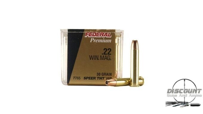Federal Premium V•Shok .22 Winchester Magnum Rimfire 30 grain Speer TNT Hollow Point Rimfire Ammunition P765