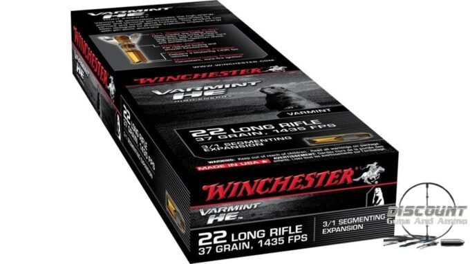 Winchester VARMINT HE .22 Long Rifle 37 grain 3/1 Fragmenting Hollow Point Rimfire Ammunition S22LRFSP, 500 Rounds - Image 2