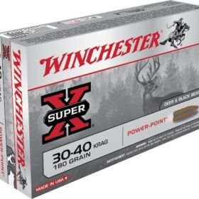 Winchester Super-X Ammunition 30-40 Krag 180 Grain Power-Point Box of 500 Rounds