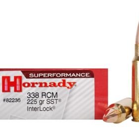 Hornady Superformance SST Ammunition 338 Ruger Compact Magnum 225 Grain, 500 Rounds