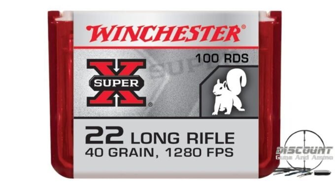 Winchester SUPER-X RIMFIRE .22 Long Rifle 40 grain Copper Plated Hollow Point Rimfire Ammunition X22LRPP1, 500 Rounds - Image 2