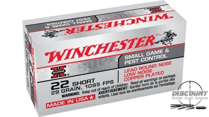 Winchester SUPER-X RIMFIRE .22 Short 29 grain Copper Plated Lead Round Nose X22S 500 Rounds - Image 2