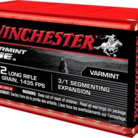 Winchester VARMINT HE .22 Long Rifle 37 grain 3/1 Fragmenting Hollow Point Rimfire Ammunition S22LRFSP