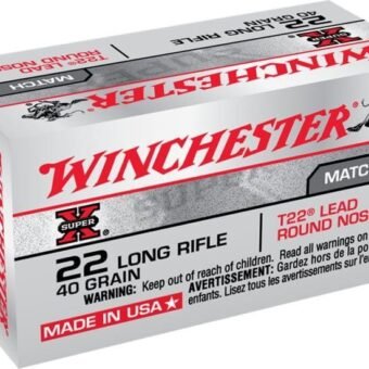 Winchester SUPER-X RIMFIRE .22 Long Rifle 40 grain T22 Lead Round Nose Rimfire Ammunition XT22LR