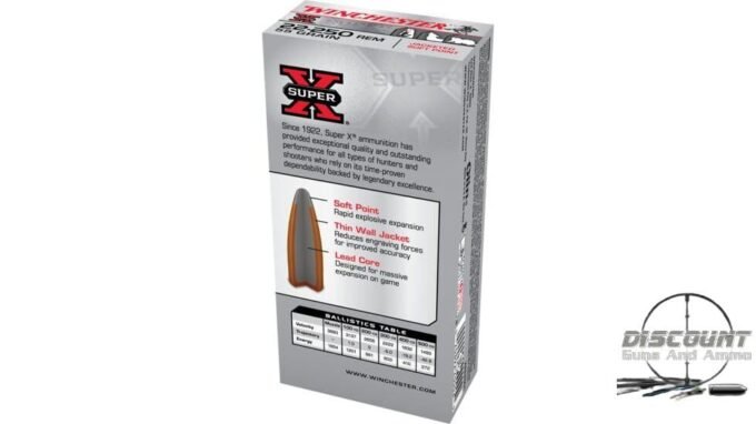 Winchester SUPER-X RIFLE .22-250 Remington 55 grain Jacketed Soft Point Centerfire X222501, 500 Rounds - Image 3
