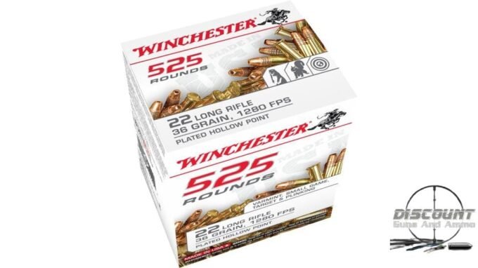 Winchester 525 .22 Long Rifle 36 grain Copper Plated Hollow Point Rimfire Ammunition 22LR525HP, 525 Rounds - Image 4