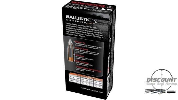 Winchester BALLISTIC SILVERTIP .22-250 Remington 55 grain Fragmenting Polymer Tip SBST22250B, 500 Rounds - Image 3