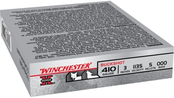 Winchester SUPER-X SHOTSHELL 410 Bore 5 Pellets 3" Centerfire Shotgun Buckshot Ammunition XB413, 500 Rounds - Image 2