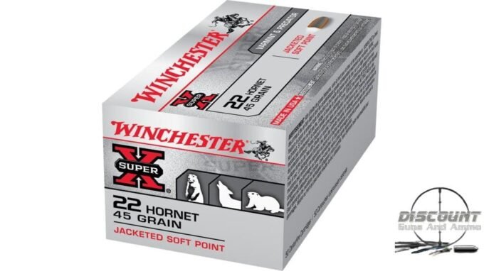Winchester SUPER-X RIFLE .22 Hornet 45 grain Jacketed Soft Point Centerfire Rifle Ammunition X22H1, 500 Rounds - Image 2