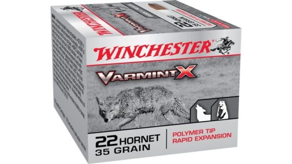 Winchester VARMINT X RIFLE .22 Hornet 35 grain Rapid Expansion Polymer Tip Centerfire Rifle Ammunition X22P, 500 Rounds - Image 2