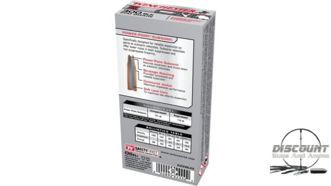 Winchester SUPER X SUBSONIC EXPANDING .300 AAC Blackout 200 grain - 500 Rounds - Image 2