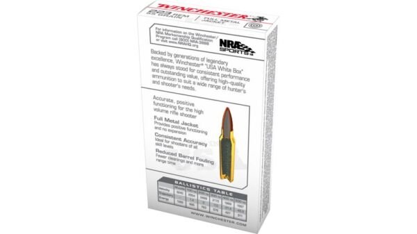 Winchester USA RIFLE .223 Remington 55 grain Brass - 500 Rounds - Image 3