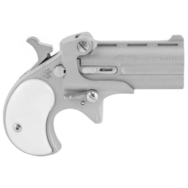 Bearman Industries Classic Derringer .22LR 2.4" Barrel 2 Rounds Satin Cerakote Finish Pearl Grips