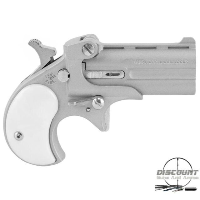 Bearman Industries Classic Derringer .22LR 2.4" Barrel 2 Rounds Satin Cerakote Finish Pearl Grips