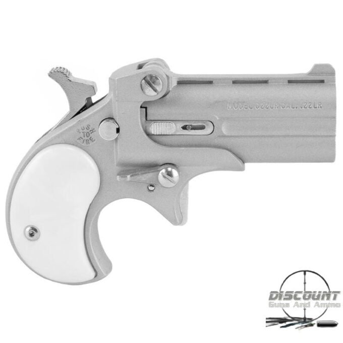 Bearman Industries Classic Derringer .22LR 2.4" Barrel 2 Rounds Satin Cerakote Finish Pearl Grips