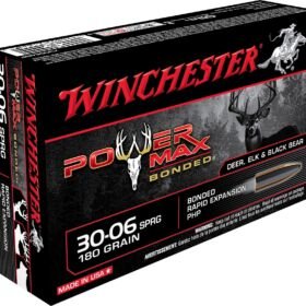 Winchester Power Max Bonded Ammunition 30-06 Springfield 180 Grain Protected Hollow Point Box of