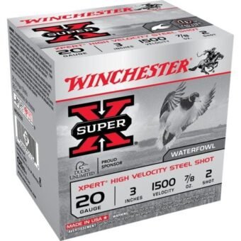 Winchester SUPER-X SHOTSHELL 20 Gauge 7/8 oz 3" Centerfire Shotgun Ammo, 500 Rounds