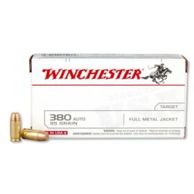 Winchester USA .380 ACP Ammunition 95 Grain FMJFN 955 fps 500 Rounds