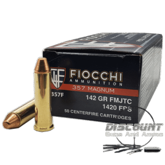 Fiocchi - 357 Mag - 142 Grain FMJTC - 500 Rounds