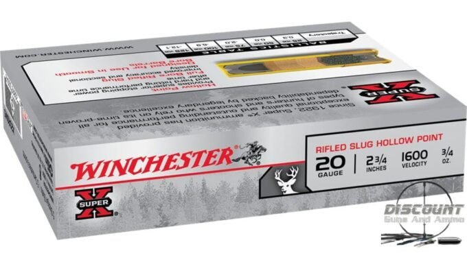 Winchester SUPER-X SHOTSHELL 20 Gauge 3/4 oz 2.75" Centerfire Shotgun Slug Ammunition, 500 Rounds - Image 2