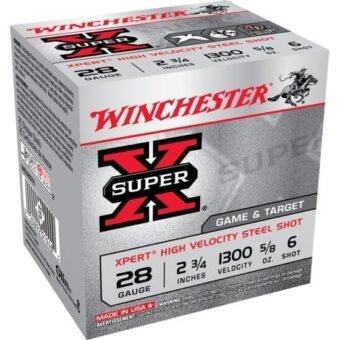 Winchester SUPER-X SHOTSHELL 28 Gauge 5/8 oz 2.75" Centerfire Shotgun Ammunition, 500 Rounds