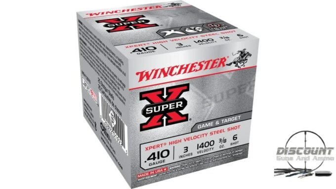 Winchester SUPER-X SHOTSHELL 410 Bore 3/8 oz 3" Centerfire Shotgun Ammunition WE413GT6 , 500 Rounds