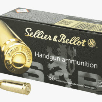 Sellier & Bellot 9mm Luger ammunition 115 Grain FMJ 500 Rds