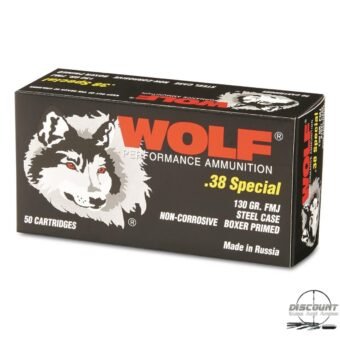 Wolf, .38 Special, FMJ, 130 Grain, 500 Rounds