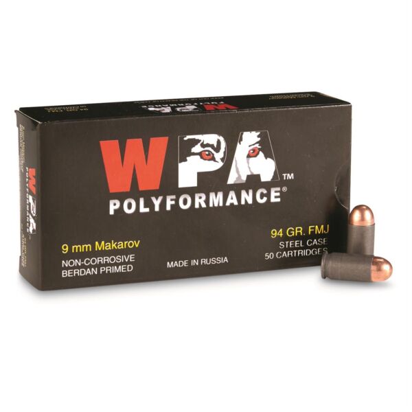 Wolf WPA Polyformance 9x18mm Makarov 94 Grain 500 Rounds