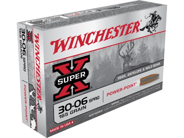 Winchester Super-X Ammunition 30-06 Springfield 165 Grain Power-Point Box of 20