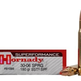 Hornady Superformance SST Ammunition 30-06 Springfield 150 Grain of 500 Rounds